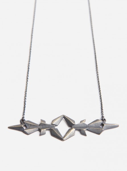 Hawwabali Cosima Necklace (Silver Oxidated)