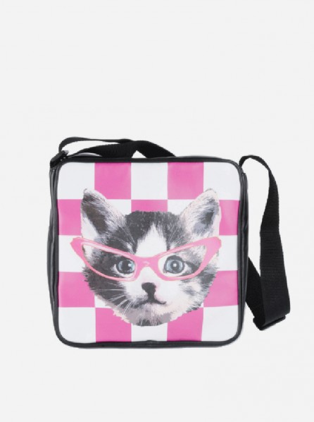JIP School Bag Funky Head Cat (Pink)