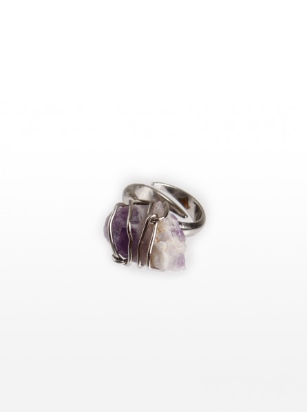 Kamala Yuka Amethyst Ring (Dark Grey)