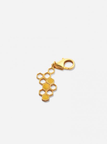 Knot Jewelry Bee Hives Charm (White)