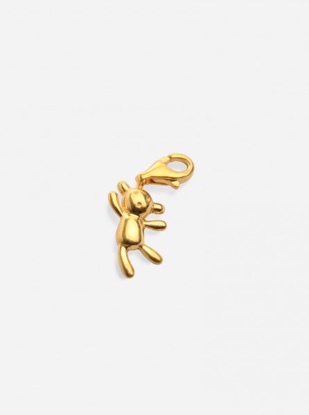 Knot Jewelry Teddy Bear Charm (Gold)
