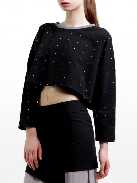 Komma Chiyo Crop Top (Black)
