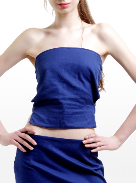 Komma Senna Reversible Tube Top (Blue)