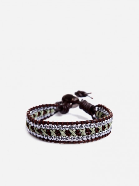 Lady Charm Hematite Silver Threat (Green)