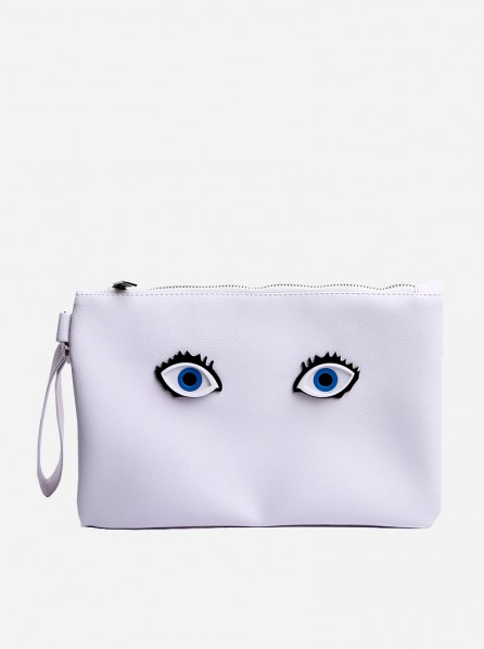 Last Clothing Eyes On You Clutch (White)