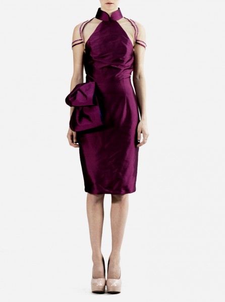 Michelle Worth Starwoman Peplum Dress (Purple)