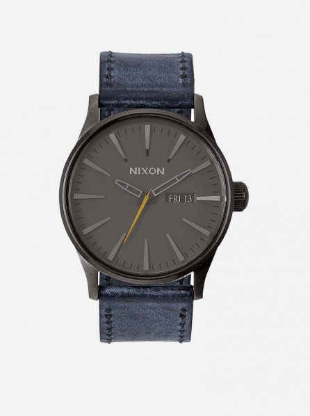 Nixon Sentry Leather (Gunmetal/Navy)