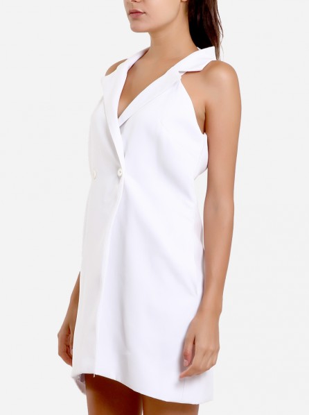 Inch Ark Vest Dress (White)