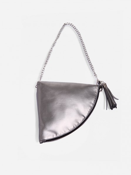Zorra Zoey Quarter Clutch ( Dark Silver)