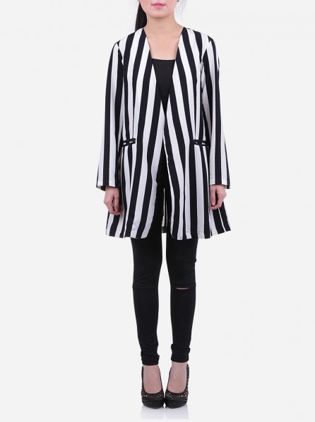 Sister Margaritta Stripe Blazer (Black & White)