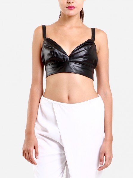 Inch Berg Bralete Leather (Black)