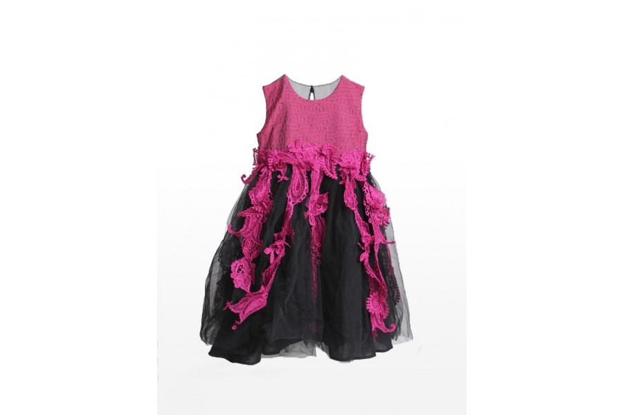 7 o clock Couture Glam Rouge Dress (Fuchsia)