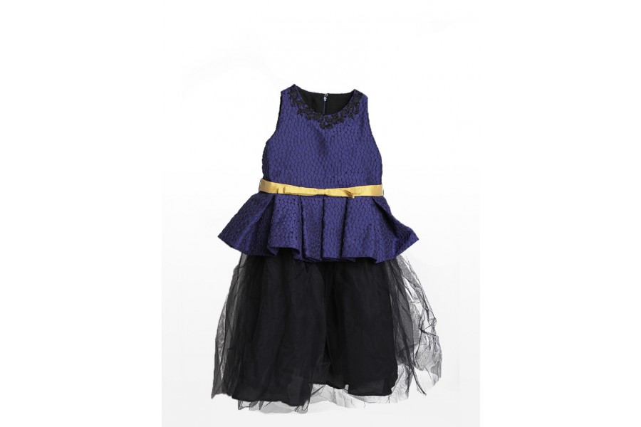 7 o clock Couture Midnight Blue Dress (Blue)