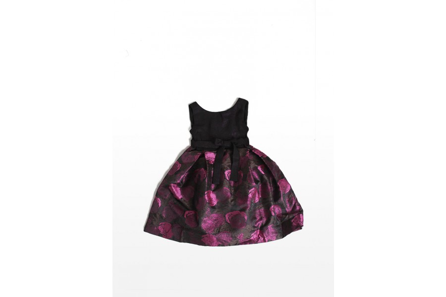 7 o clock Couture Rose Charm Dress (Black)