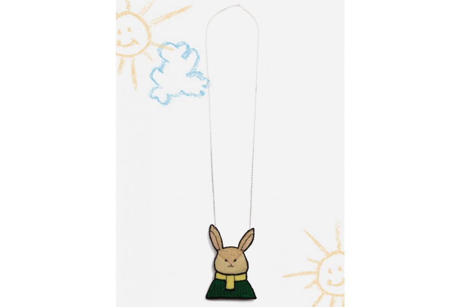 PITA Necklace Fat Rabbit (Green)