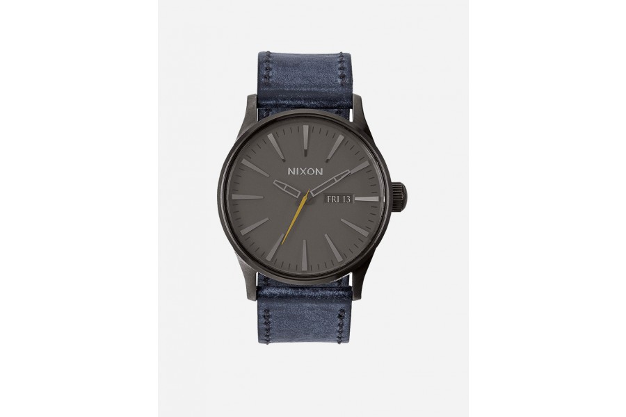 Nixon Sentry Leather (Gunmetal/Navy)