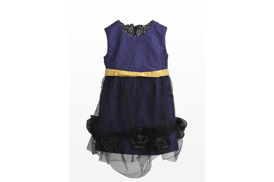 7 o clock Couture Midnight Rose Dress (Blue)
