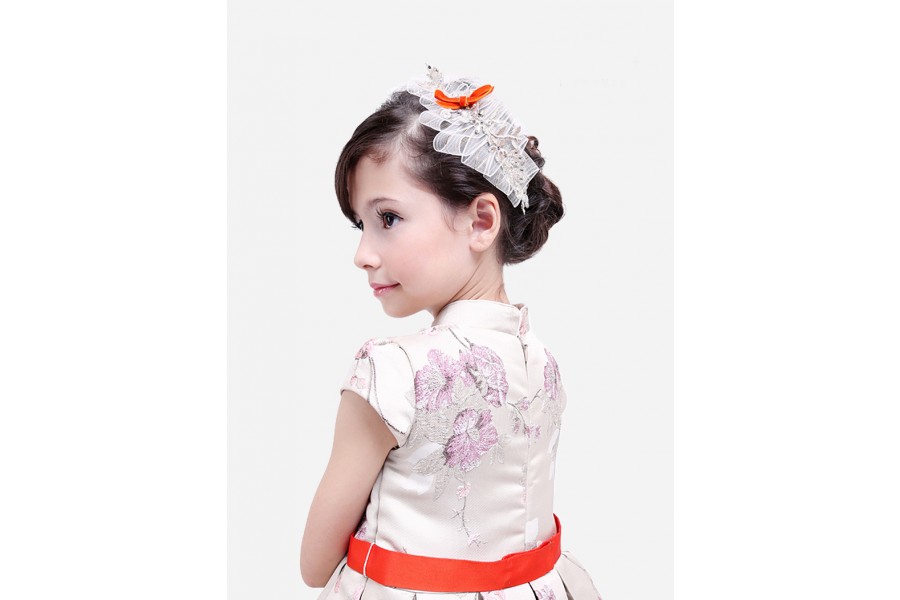  7 O clock Rose Garden Hairpiece (Silver)